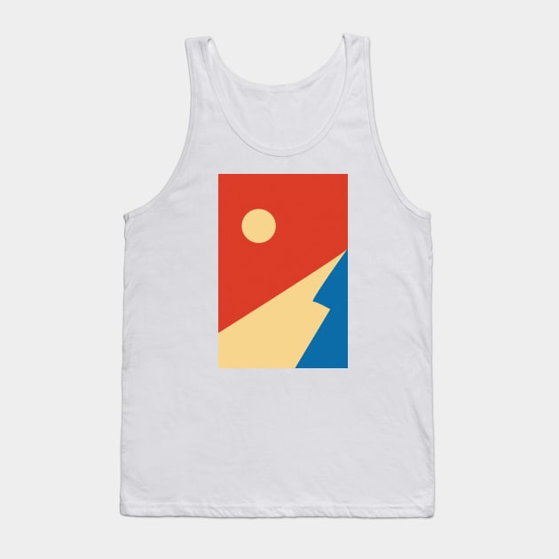 Mountain Mid Century Art Tank Top by Colorable